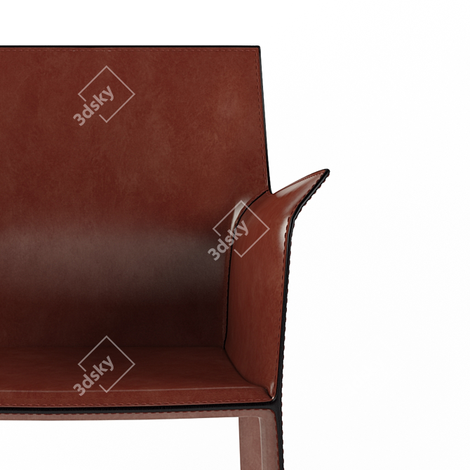 Elegant "Fino" Brown Chair 3D model image 2
