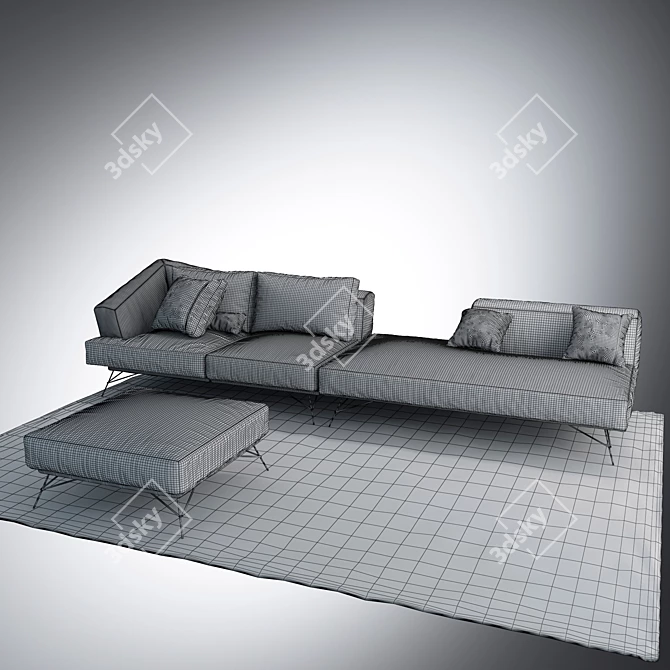 Stylish Lenoxx Sofa by Ditre Italia 3D model image 3