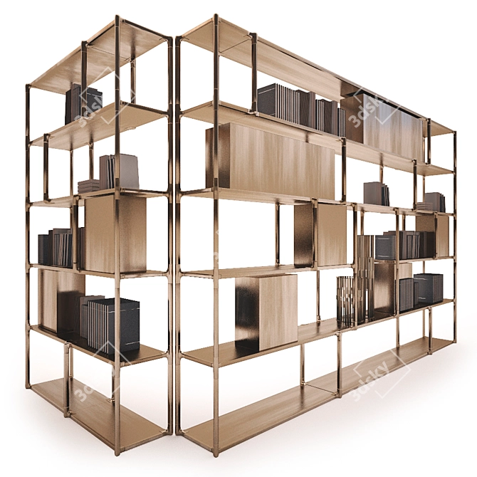 Sleek Wind Shelving: Refined Elegance for Your Space 3D model image 2