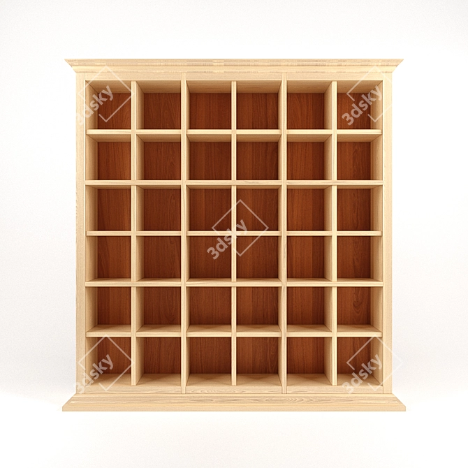 Alexander Bookshelves: Elegant and Spacious 3D model image 1