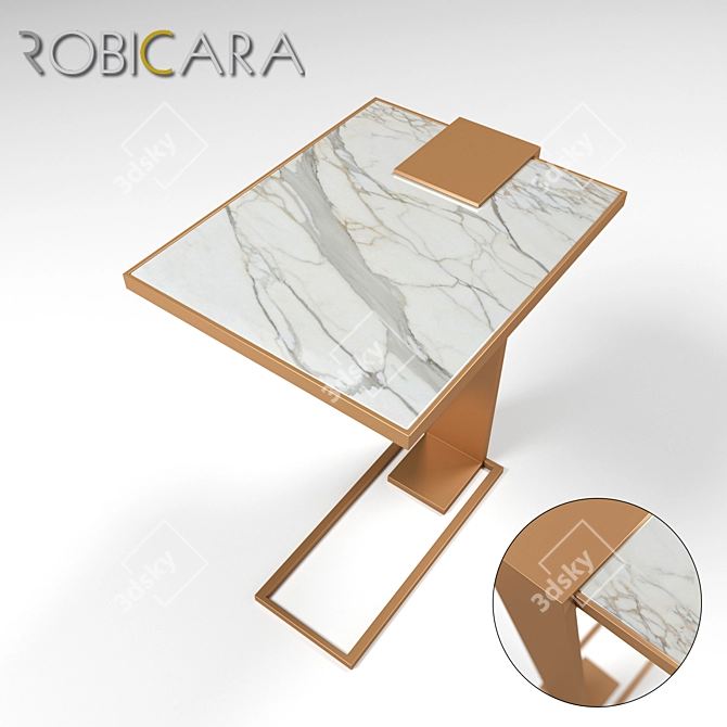 Elegant Robicara Poli Side Table 3D model image 1