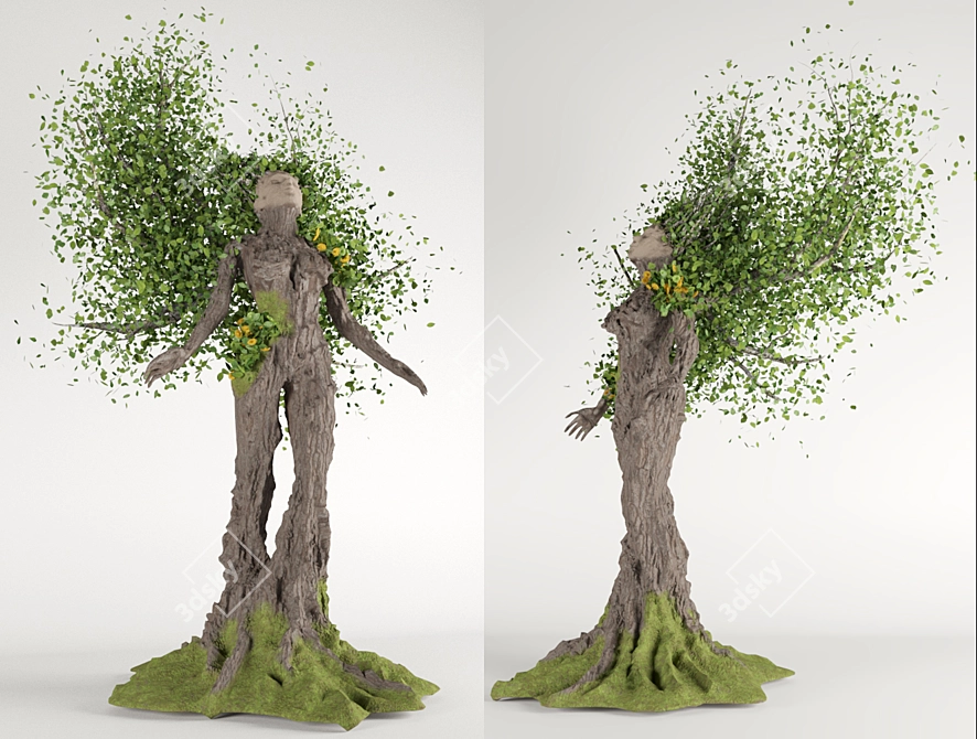 Enchanted Leafy Maiden 3D model image 2
