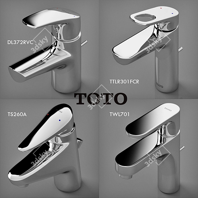 TOTO Faucets V1: Beautiful and Functional 3D model image 1