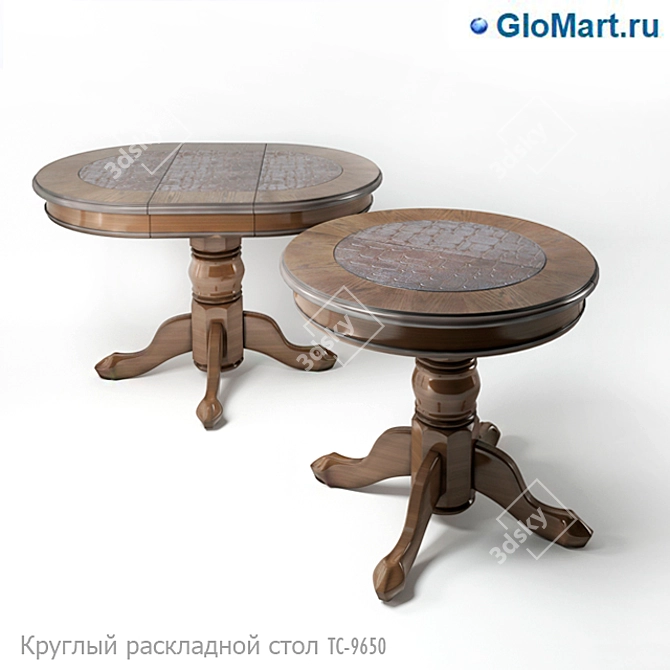 Foldable Round Table - TC-9650 3D model image 1