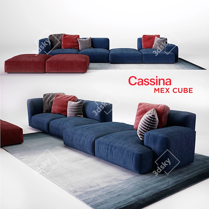 Dynamic Comfort: Cassina MEX CUBE 3D model image 1