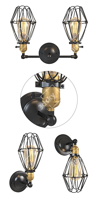 Industrial Elegance: Divinare Corsetto Lighting 3D model image 3