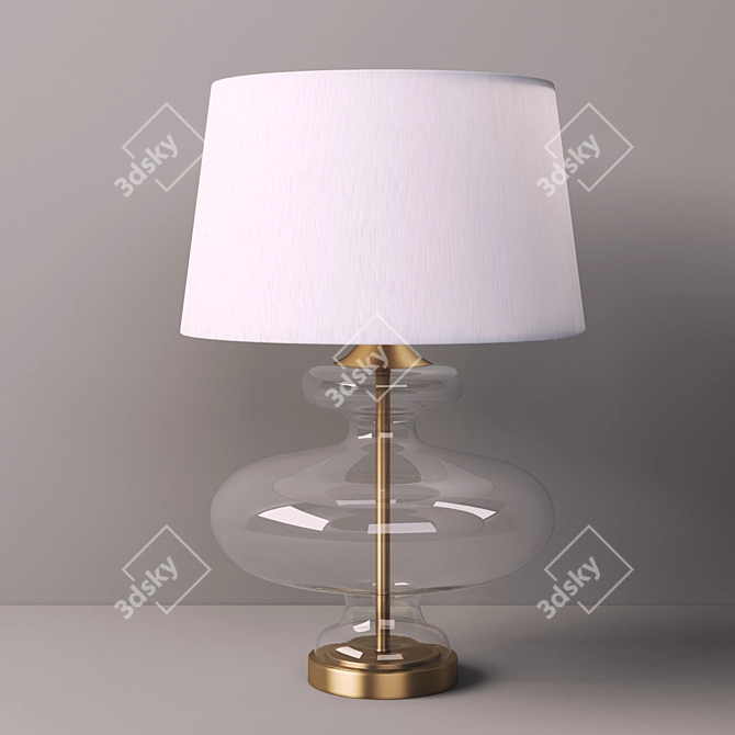 Modern Droplet Lamp Set 3D model image 1