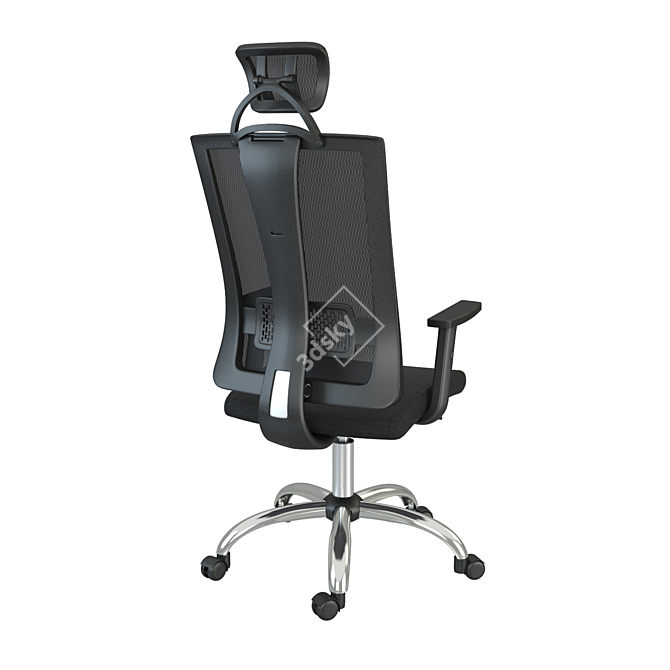 Sleek Executive Armchair FX-808 3D model image 2