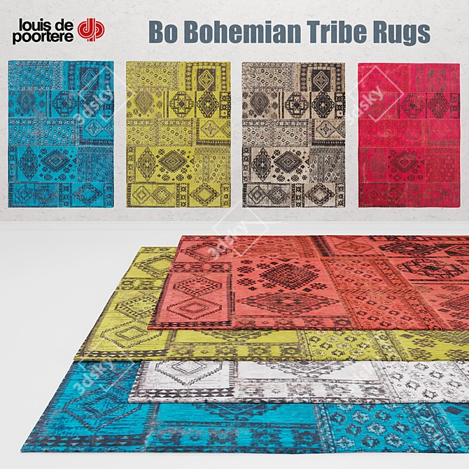 Exquisite Louis De Poortere Bohemian Tribe Rugs 3D model image 1