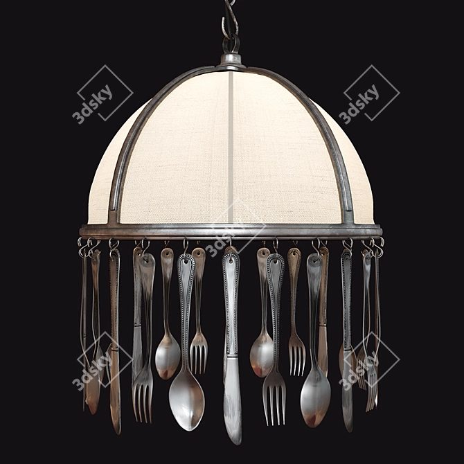 Elegant Eichholtz L'Auberge Chandelier 3D model image 1