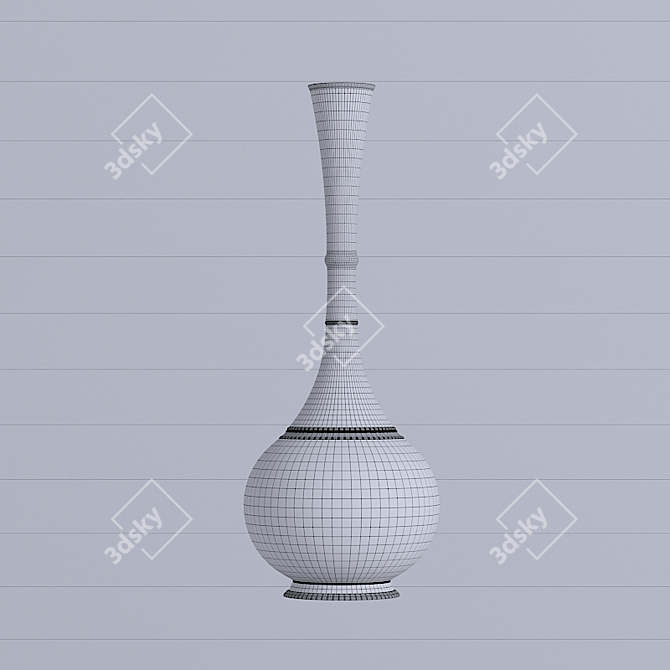 Turquoise Ceramic Vase 3D model image 3