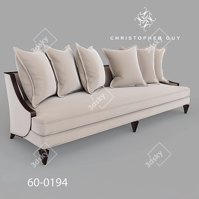 Luxury Christopher Guy Accent Chair 3D model image 1