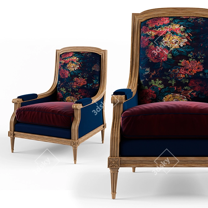 Elegant Classic Chair: 71Х81Х97 3D model image 2