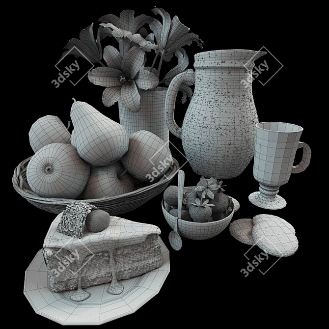 Deliciously Versatile Cookware Set 3D model image 2