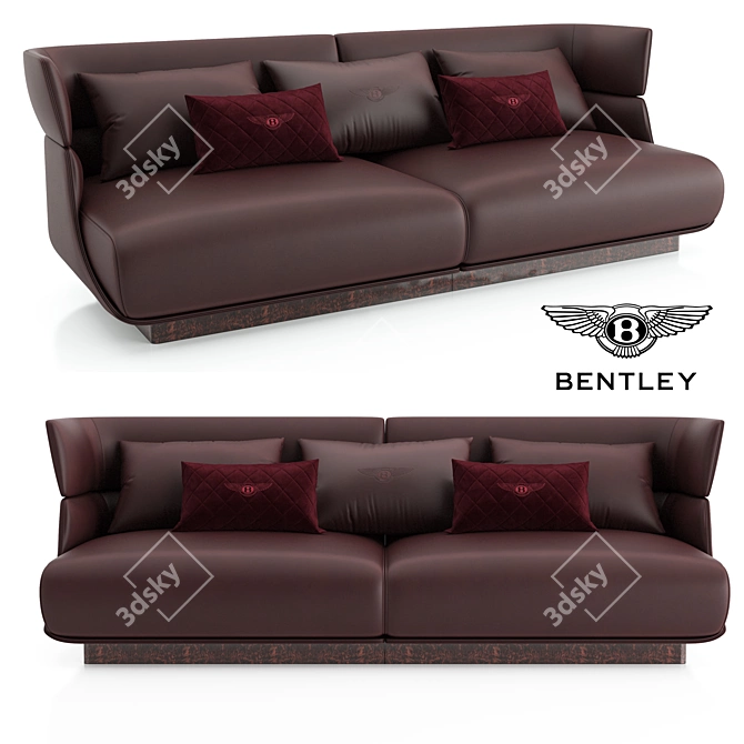 Elegant Lancaster Sofa by Bentley 3D model image 1