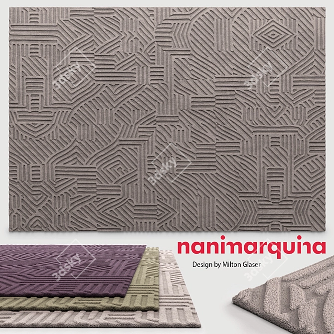 Shakespearean African Inspired Rug 3D model image 1