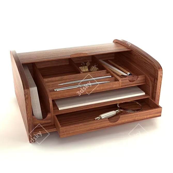 Woodland Workspace Organizer 3D model image 1