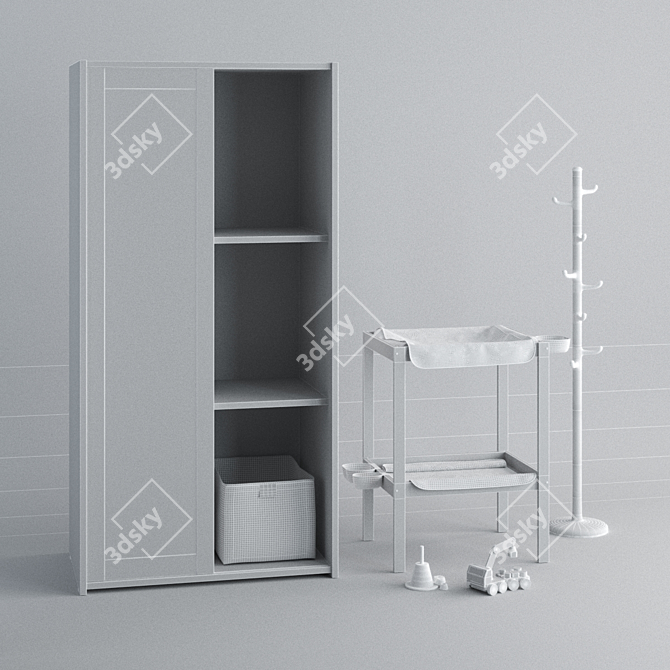 Modern Baby Furniture Set - Ikea SNIGLAR 3D model image 3