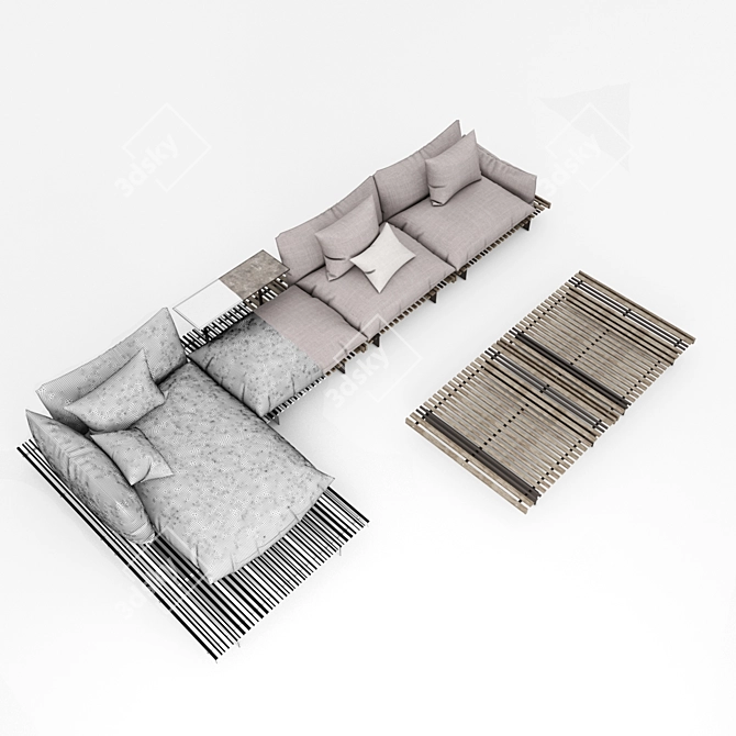 Title: Giorgetti Apsara Modular Sofa 3D model image 3