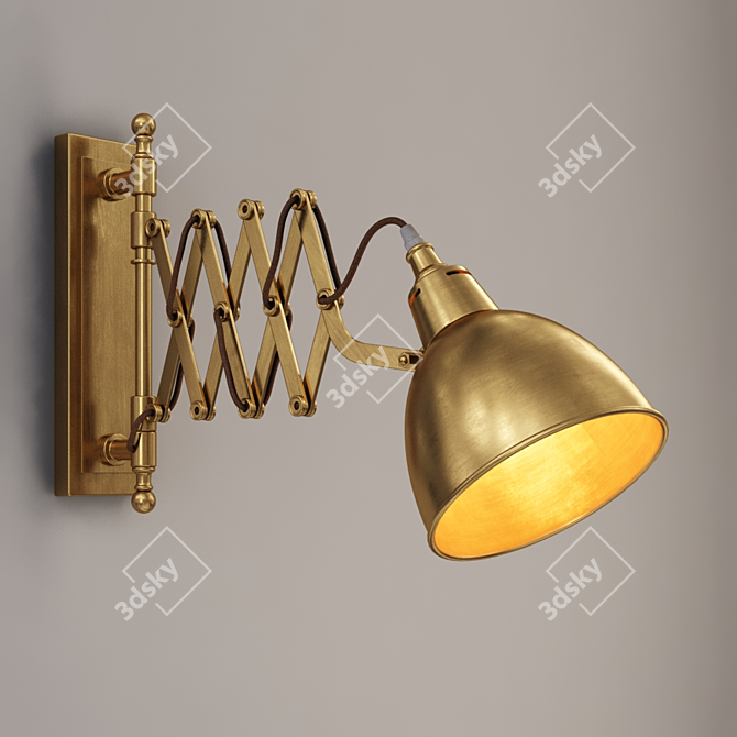 Industrial Scissor Sconce at Gramercy Home 3D model image 1