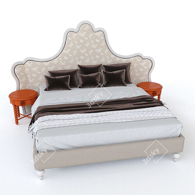 Cozy Rest  Rondini Karolina Bed 3D model image 1