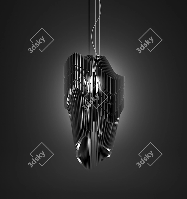 Zaha Hadid's Elegant Lamp 3D model image 2