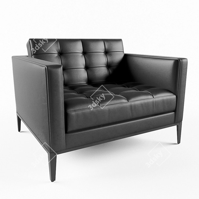 Modern AC Lounge Chair 3D model image 1