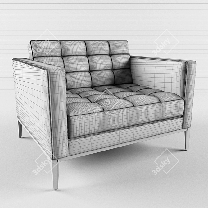 Modern AC Lounge Chair 3D model image 2