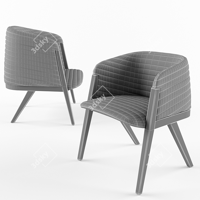 Italian Mafalda Chair: Elegant & Comfortable 3D model image 3