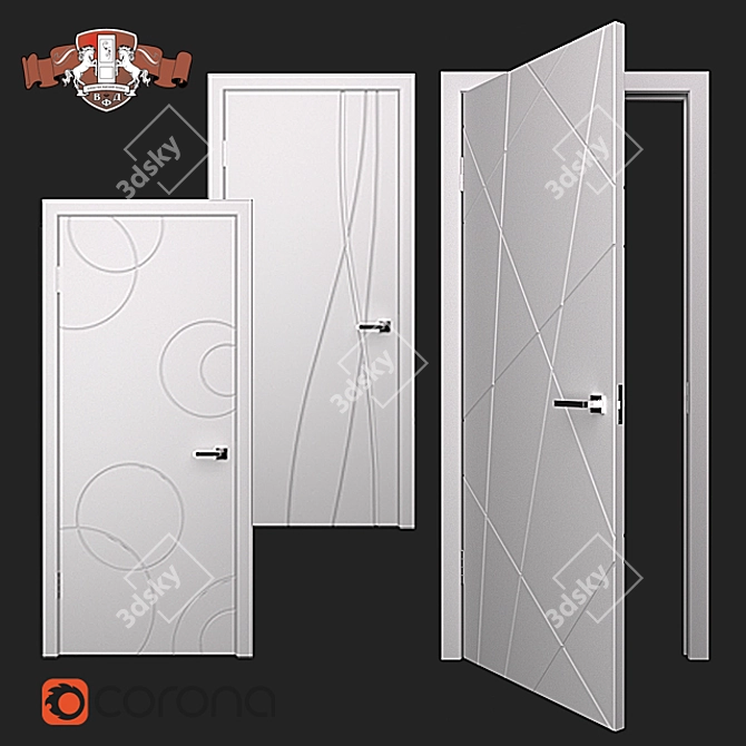 Premium Vanguard Doors from Vladimir Door Factory 3D model image 1