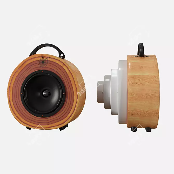 Wooden Sound Shaker: Rockit Logs 3D model image 1