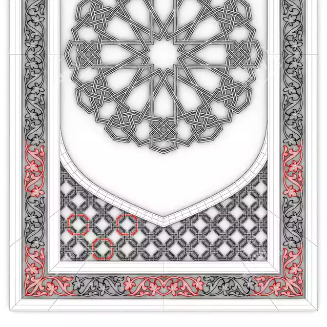 Title: Arabesque Décor Accent 3D model image 3