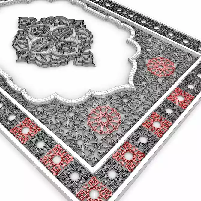 Supposed title: Arabesque Art Decor Set 3D model image 3