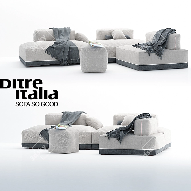 Sanders Corner Sofa by Ditre Italia 3D model image 1
