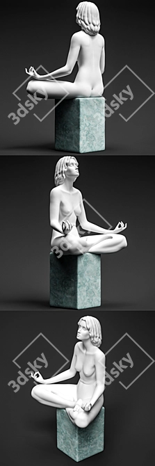 Serene Bliss: Lladro Meditation 3D model image 2