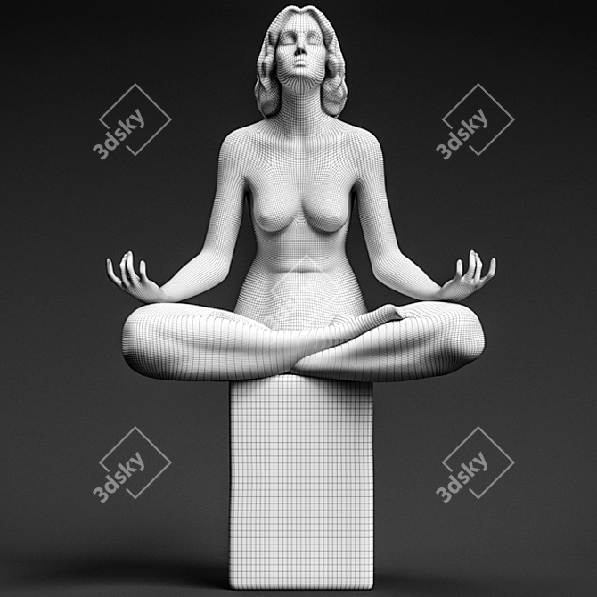 Serene Bliss: Lladro Meditation 3D model image 3