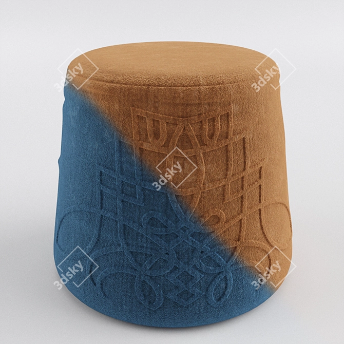 Elegant Maya Pouf by Clan Milano 3D model image 1