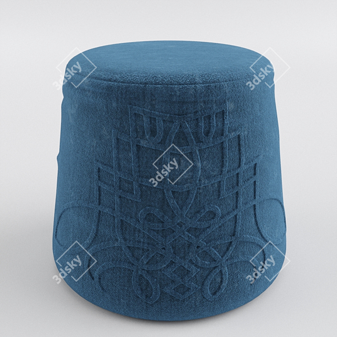 Elegant Maya Pouf by Clan Milano 3D model image 2