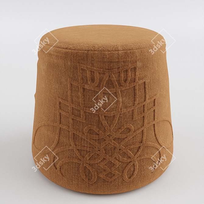 Elegant Maya Pouf by Clan Milano 3D model image 3