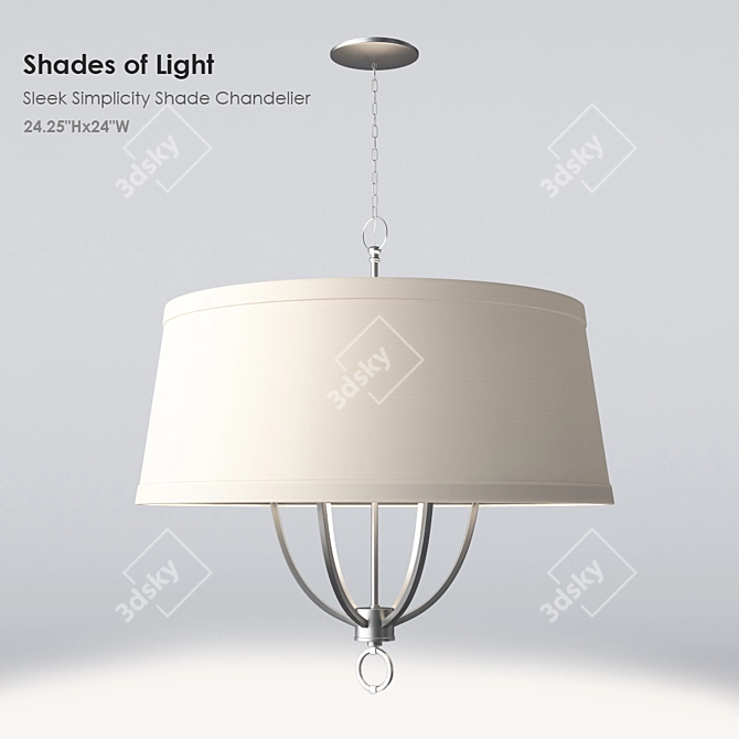 Sleek Simplicity Chandelier 3D model image 1