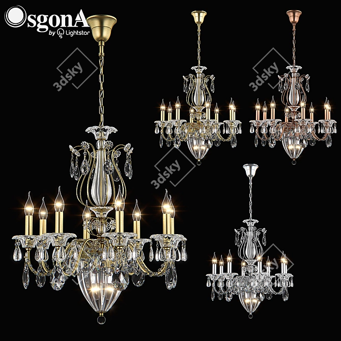 Elegant Schon Osgona Pendant Chandelier 3D model image 1