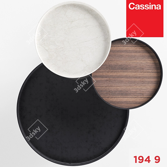 Cassina 194 9 Service Tables: Versatile & Stylish 3D model image 3