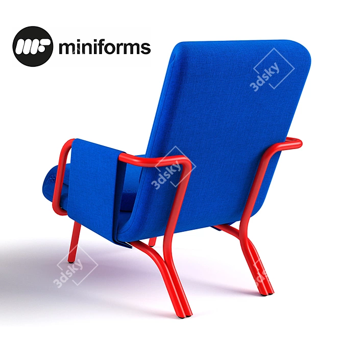 Elegant Duo: Miniforms Chair Diplopia 3D model image 2