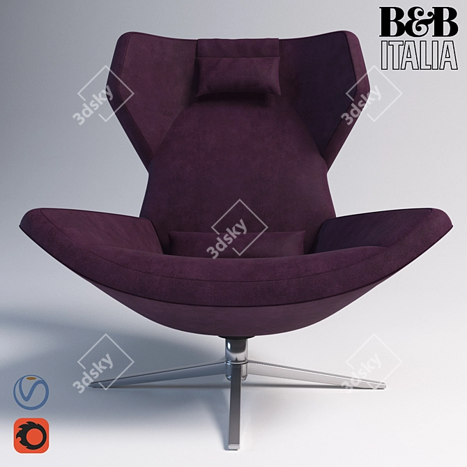 Metropolitan '14 Armchair: Modern Elegance 3D model image 1