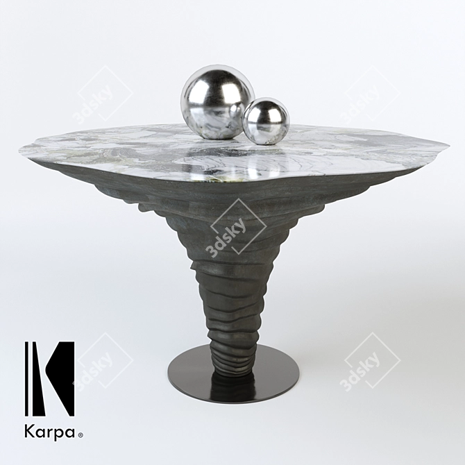 Karpa Kenya K2001 Marble Dining Table 3D model image 1
