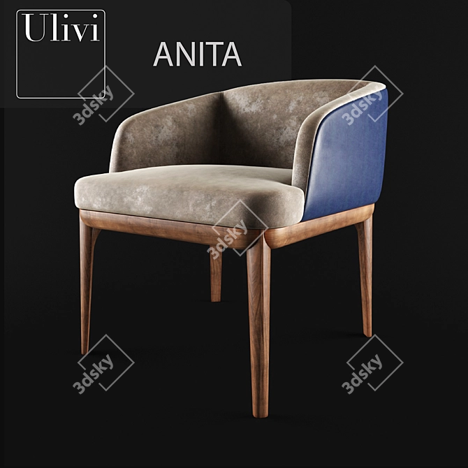 Elegant Ulivi Anita Chair 3D model image 1