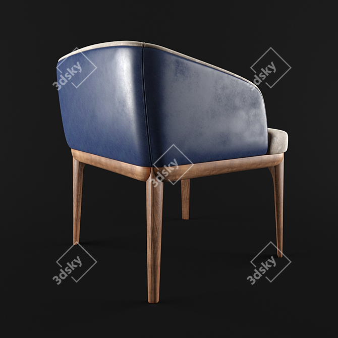 Elegant Ulivi Anita Chair 3D model image 2