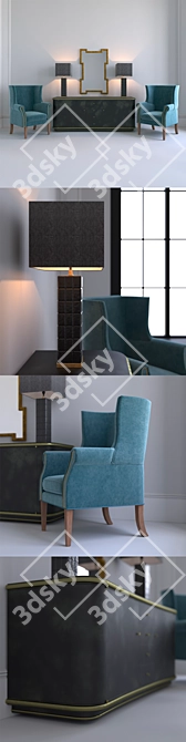 Title: Elegant Julian Chichester Furniture Set 3D model image 2