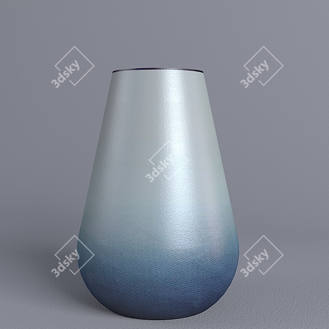 Blue-White Ceramic Vase 3D model image 1