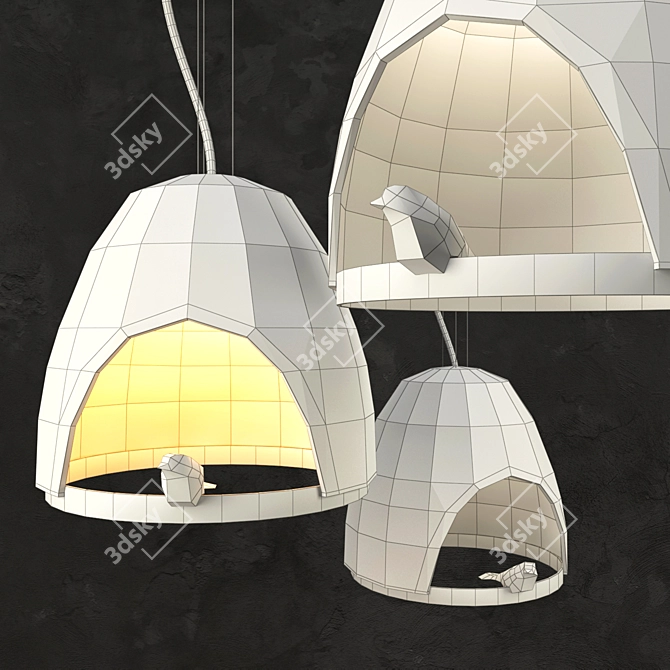 Oiseau Lamp - Elegant and Modern 3D model image 2